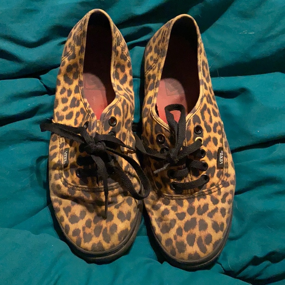 Cheetah print vans—— used